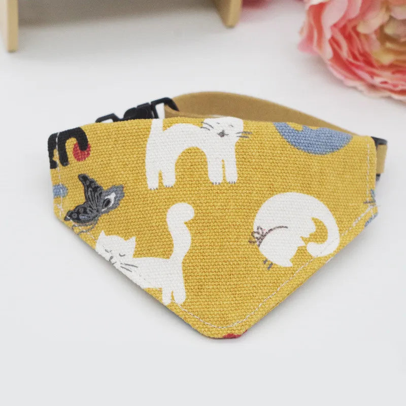 Adjustable Cat & Dog Bandana Collar A0196