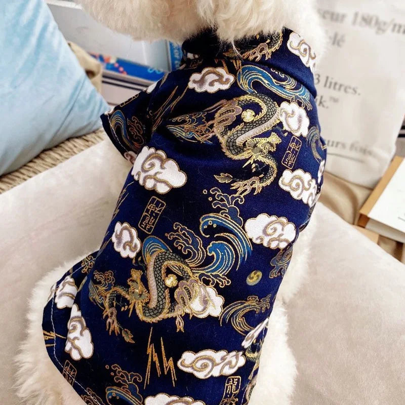 Winter Chinoiserie Dog Jacket A0035