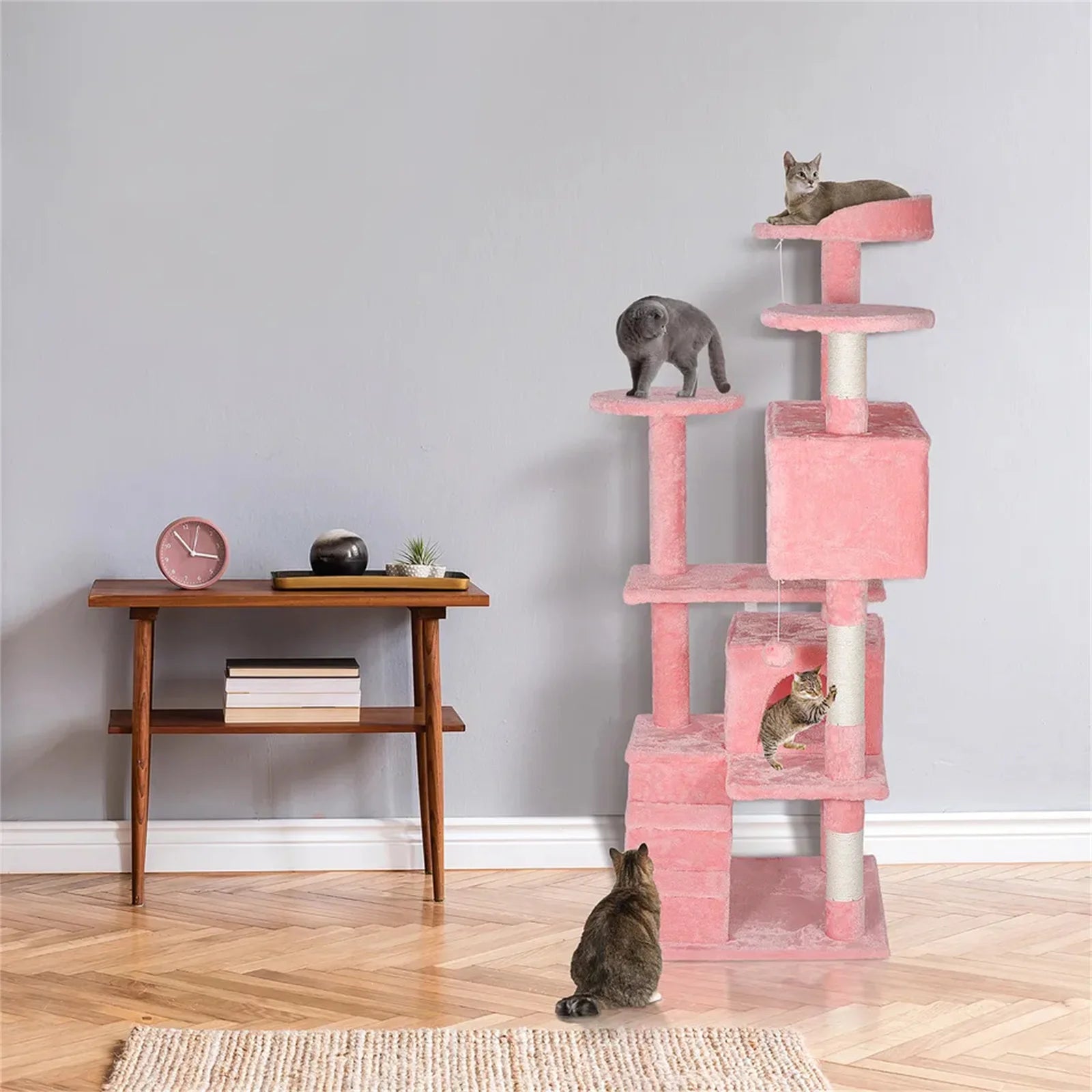 Pink Sturdy Cat Tree Tower A0283