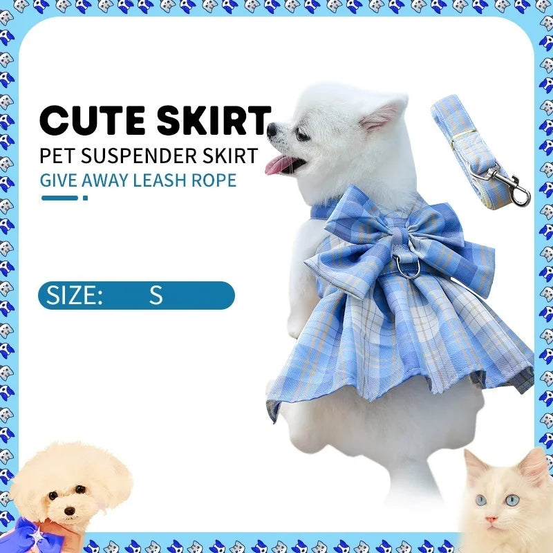 Bowknot Dog Skirt Dress A0061