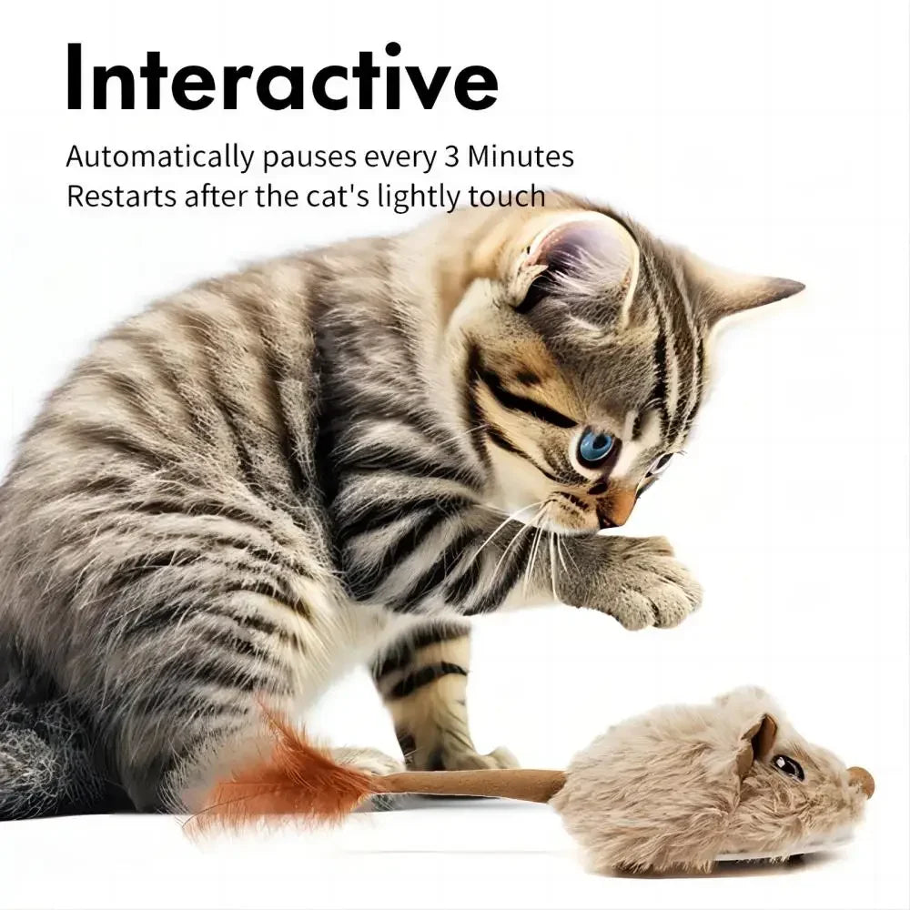 Rechargeable Motion Mouse Cat Toy with Sound A0393