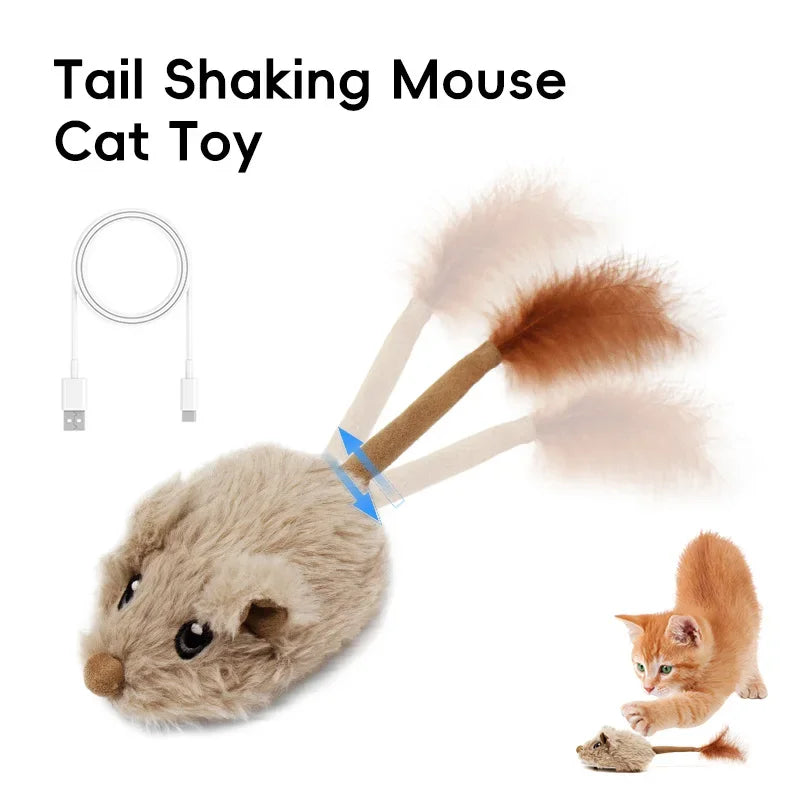 Rechargeable Motion Mouse Cat Toy with Sound A0393