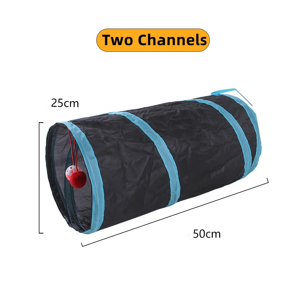 Foldable Cat Tunnel S-Shaped Play Toy A0218