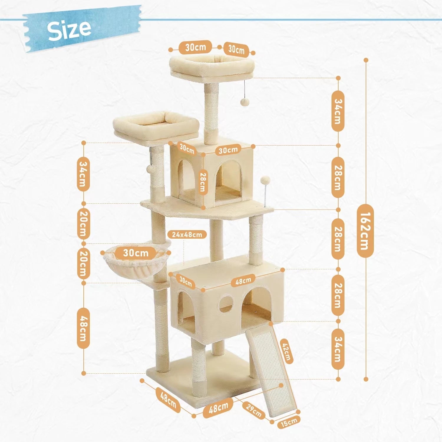 Cat Climbing Frame Scratching Post Tree Toy Gym A0289