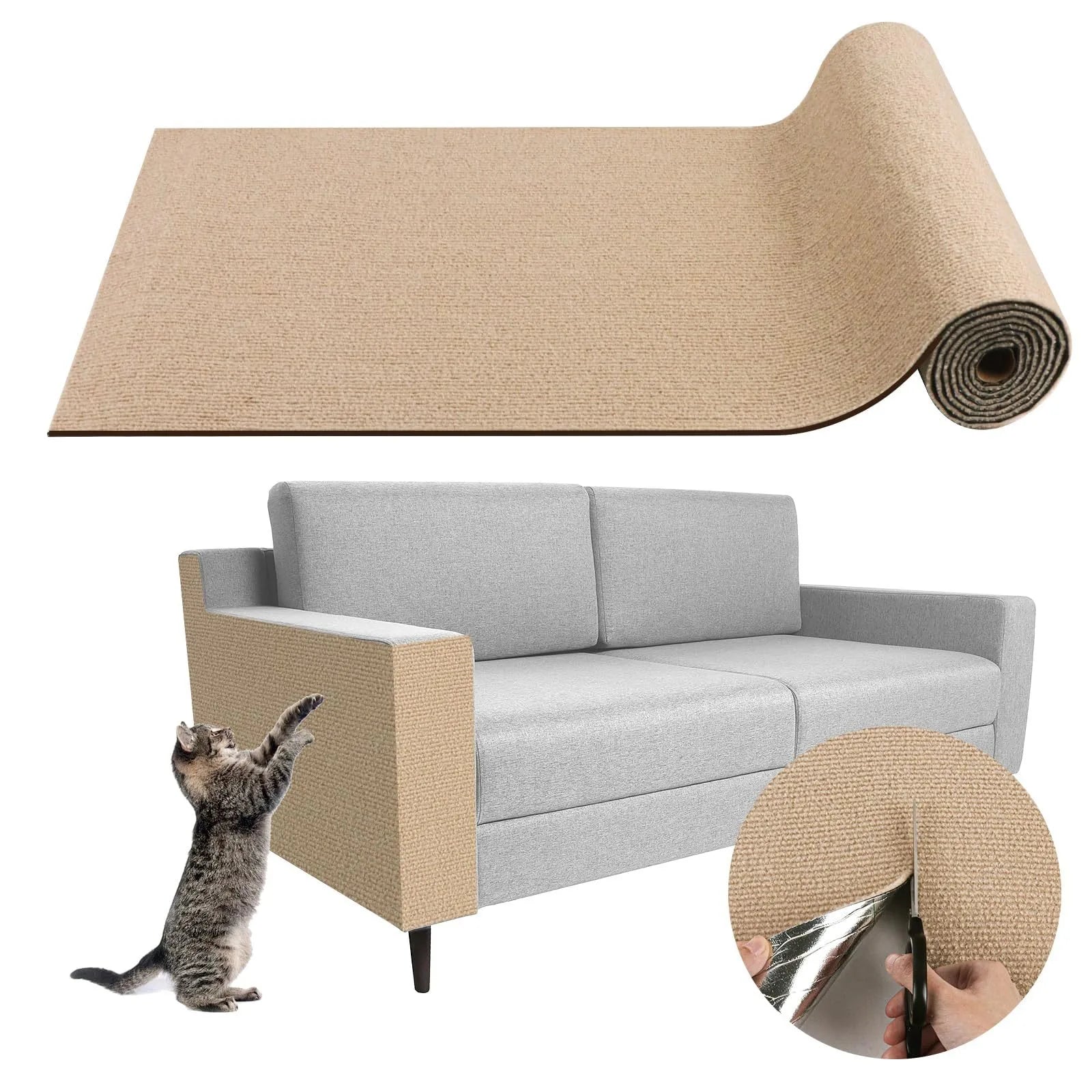 1M Cat Scratching Mat – Self-Adhesive Sofa Protector A0193