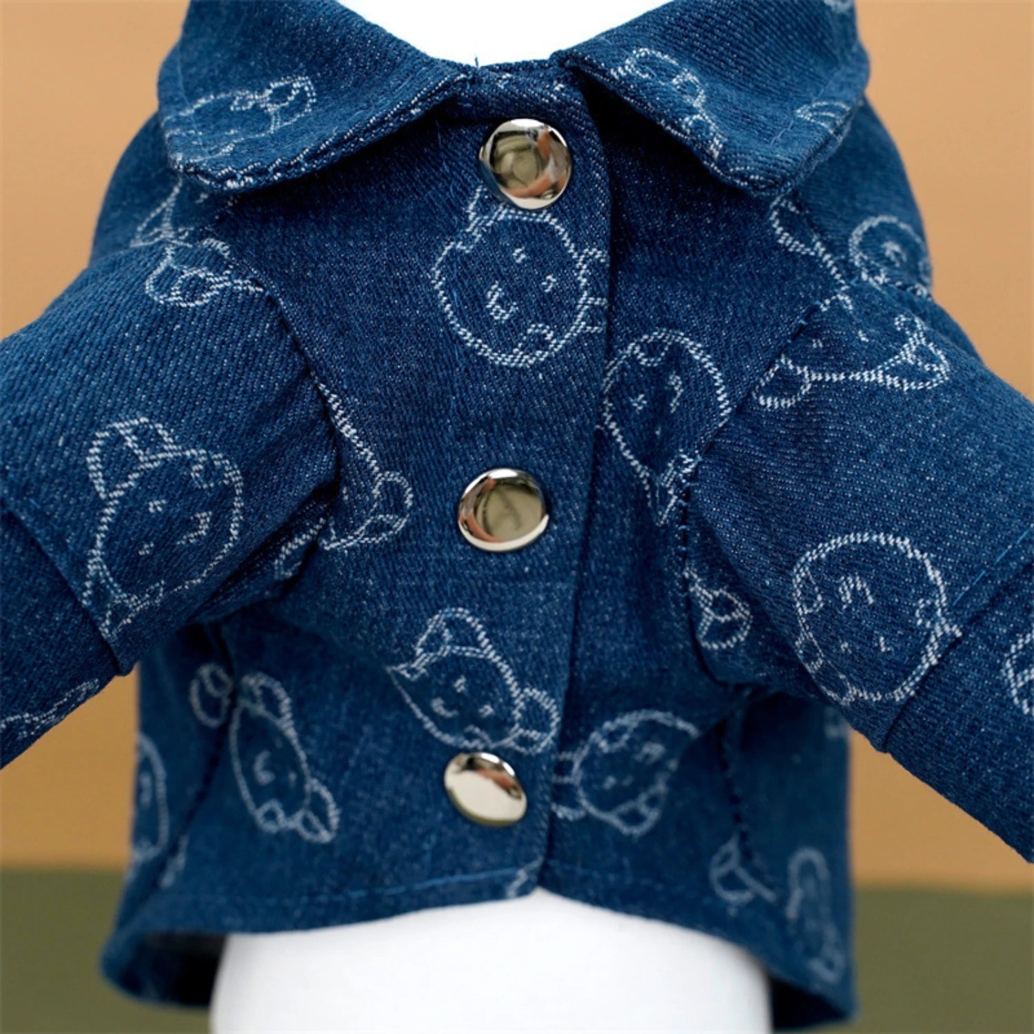 Denim Pet Shirt with Leash Ring A0085