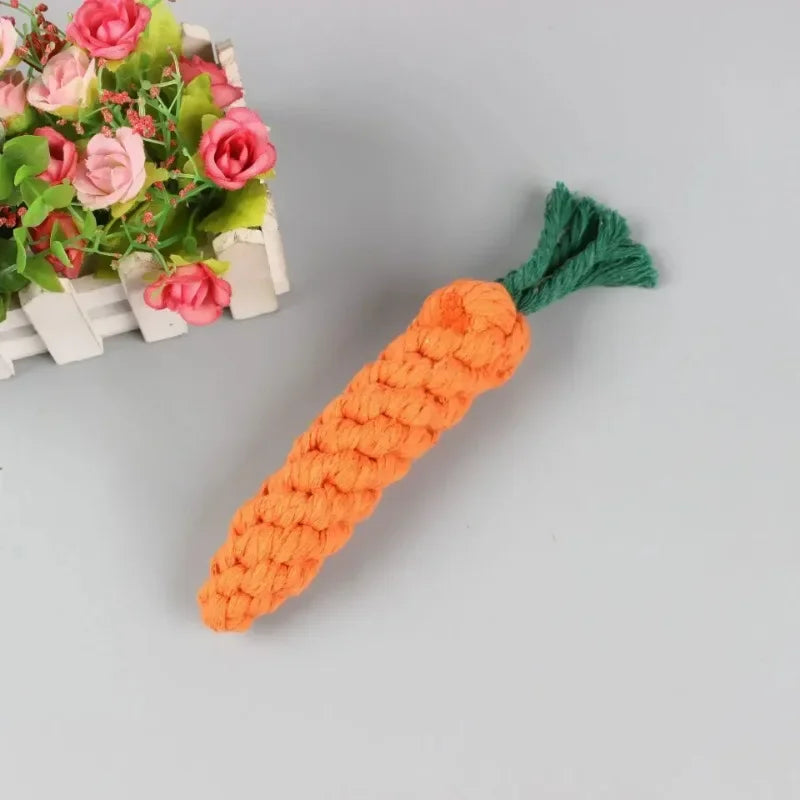 Carrot Rope Toy – Durable Chew for Dogs A0215