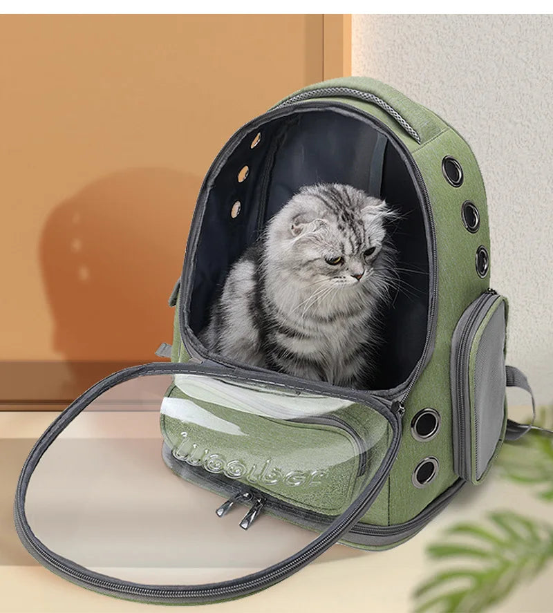 Transparent Pet Backpack Breathable Travel Carrier A0448