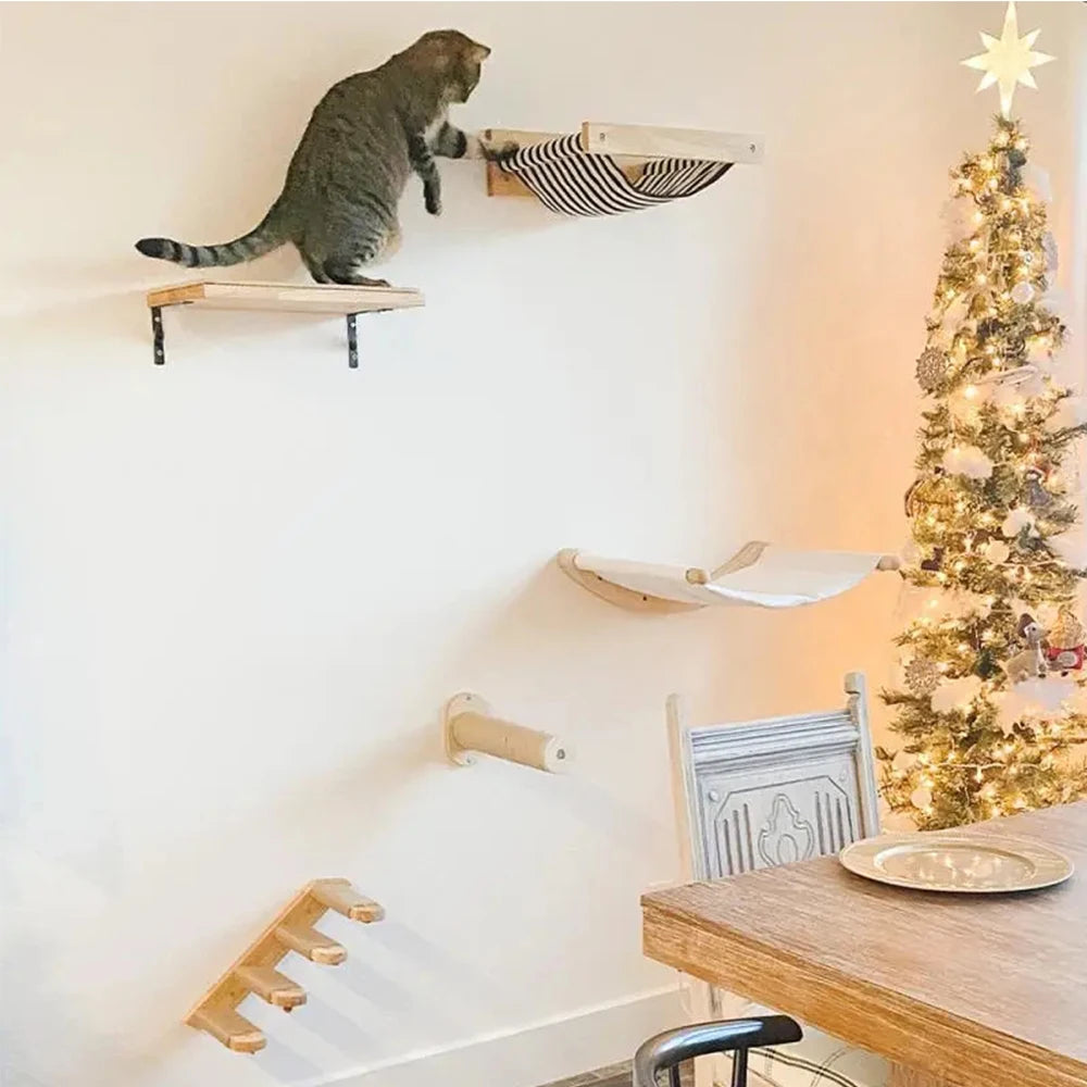 Wall-Mounted Cat Climbing Frame A0270