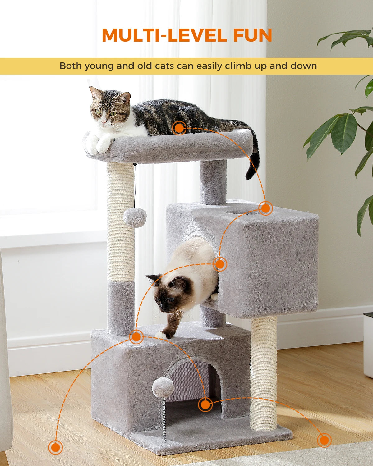 Cat Tower With Double Condo A0269