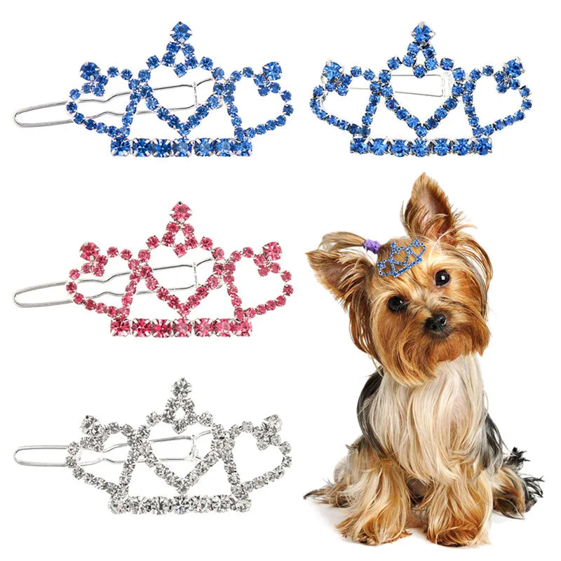 Fashion Rhinestone Pet Hair Clip A0212