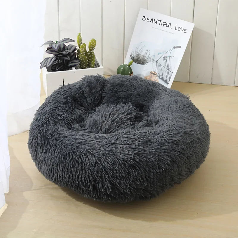 Round Plush Cat Bed A0050