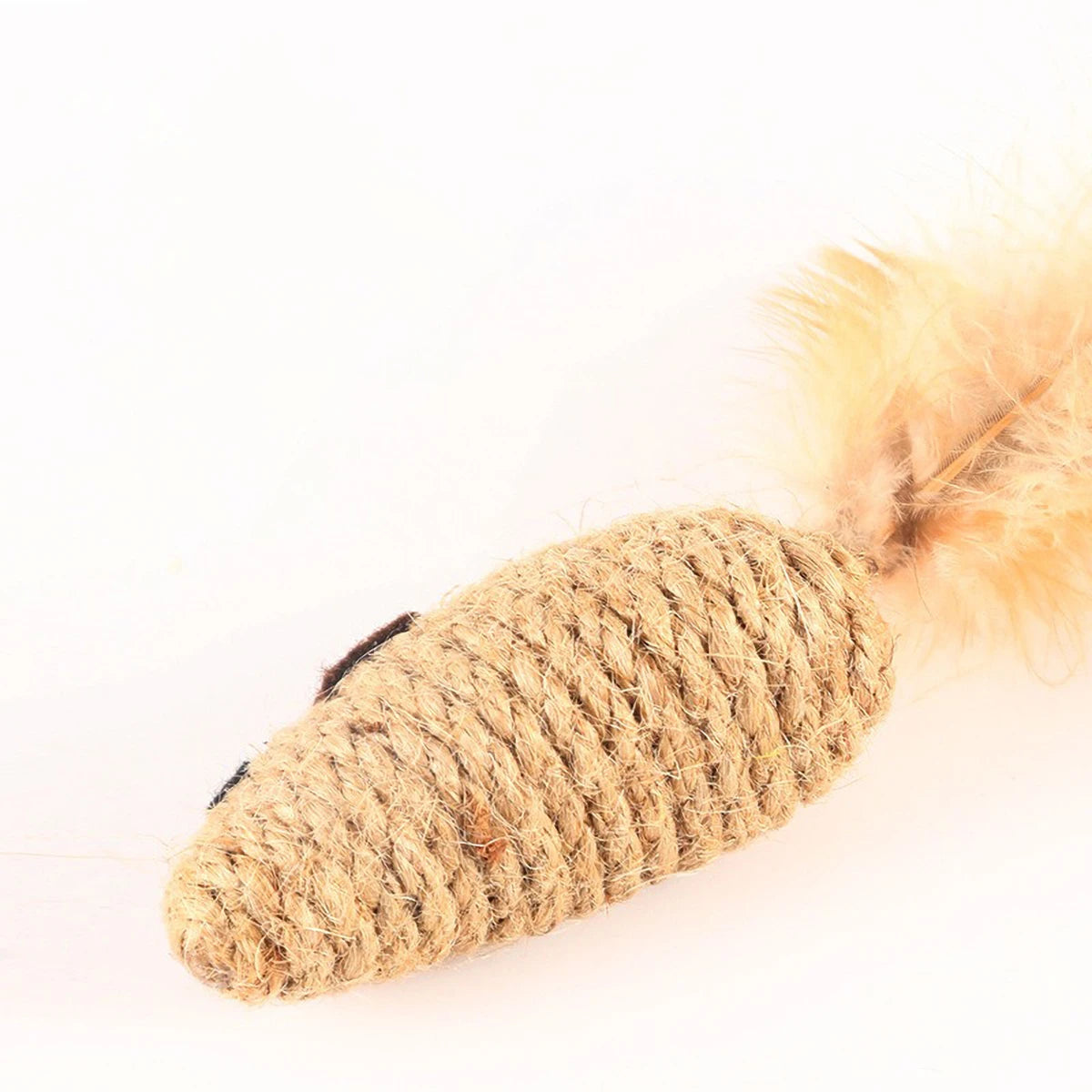 3pcs Sisal Cat Toys with Feathers & Rattle A0228