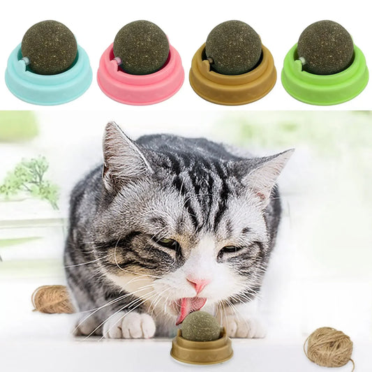 Rotatable Catnip Wall Ball Toy A0238