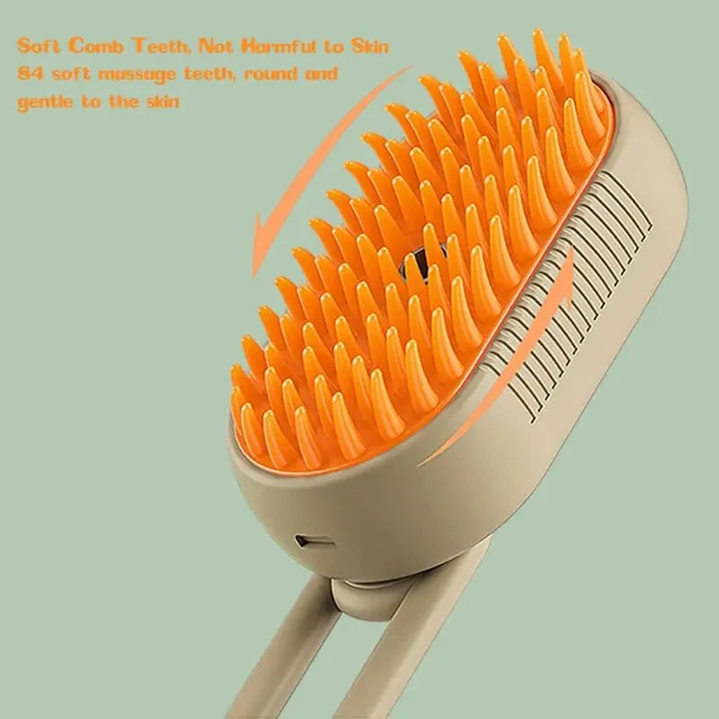 3-in-1 Electric Steamy Pet Grooming Brush A0429