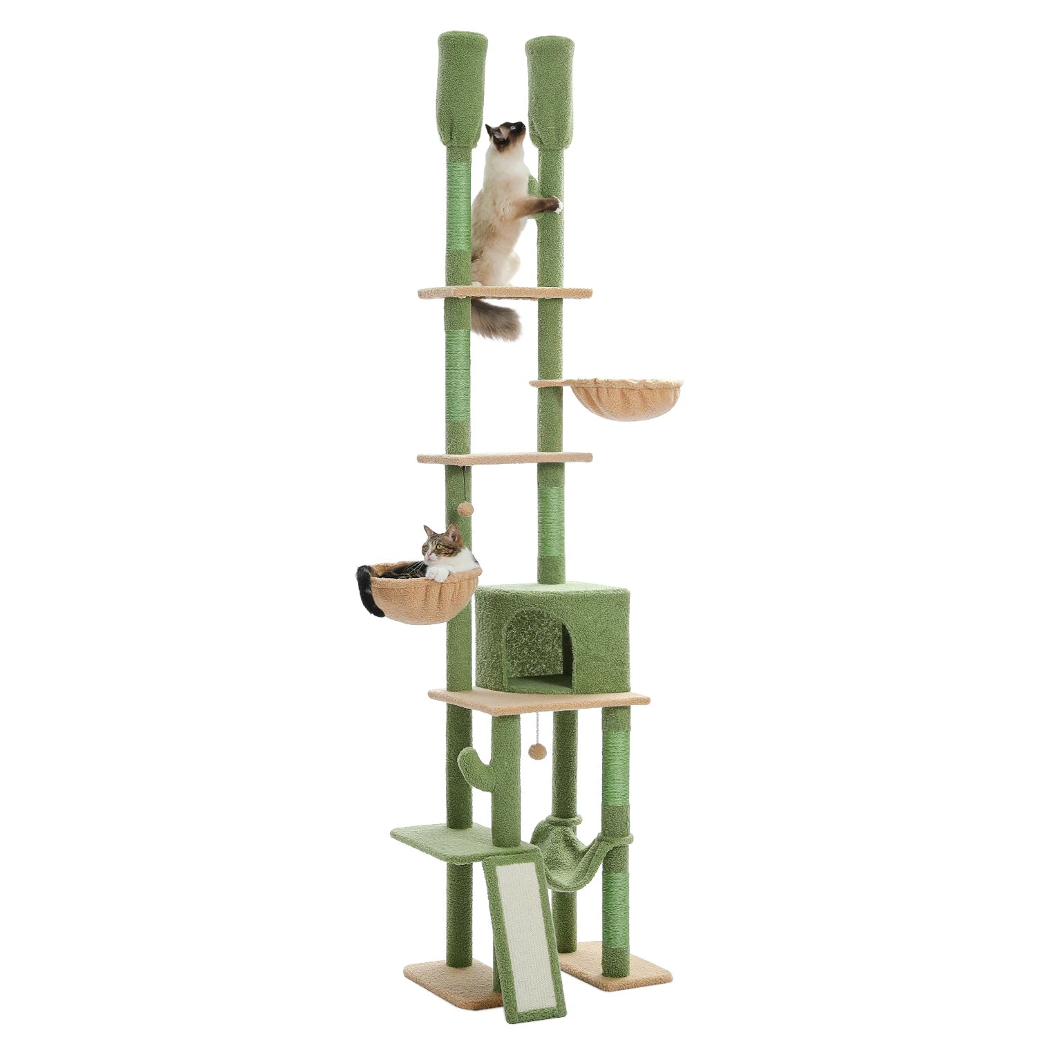 7-Tier Cactus Cat Tree with Scratching Posts A0308