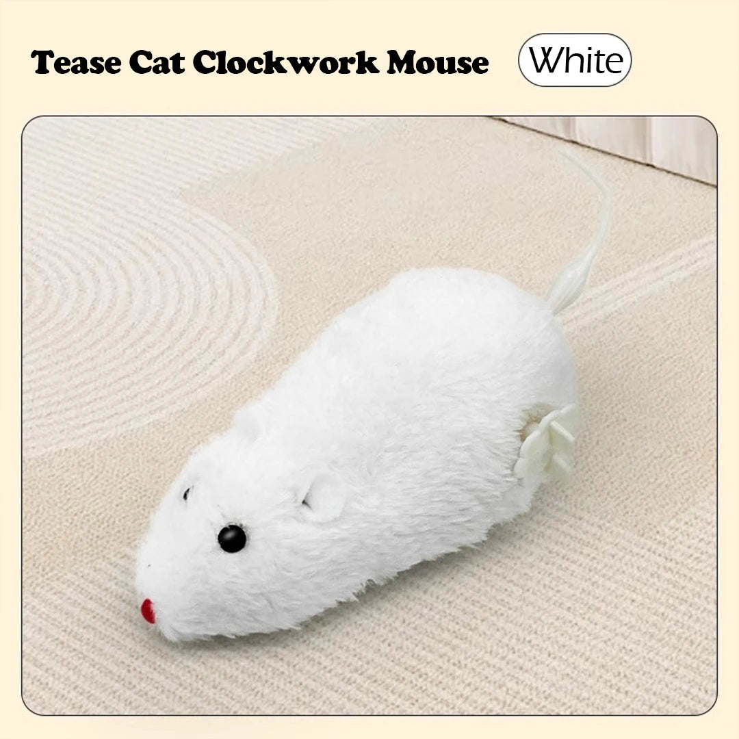 Clockwork Plush Mouse Cat Toy A0392