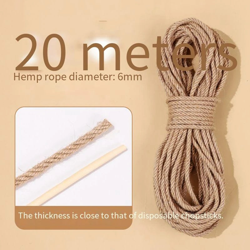 Natural Sisal Rope – DIY Cat Scratching Post A0288