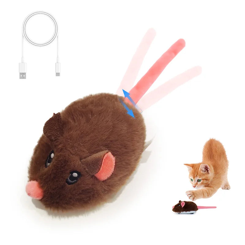 Rechargeable Motion Mouse Cat Toy with Sound A0393