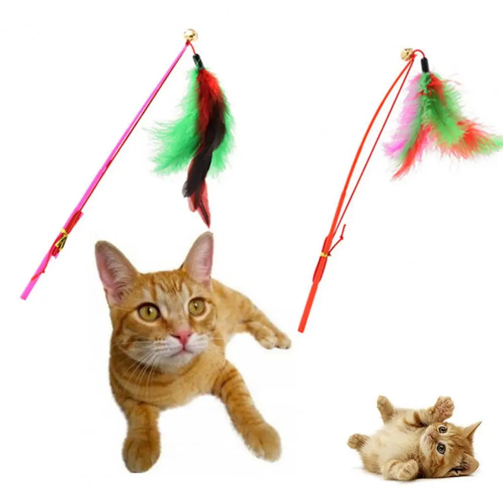 Classic Cat Bell Toy – Eco-Friendly Stick A0207