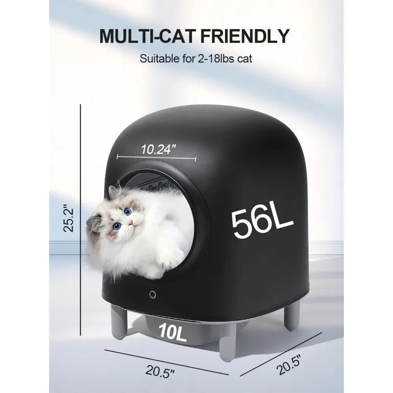 Automatic Cat Litter Box, Wi-Fi Enabled with Smart App Monitoring A0354