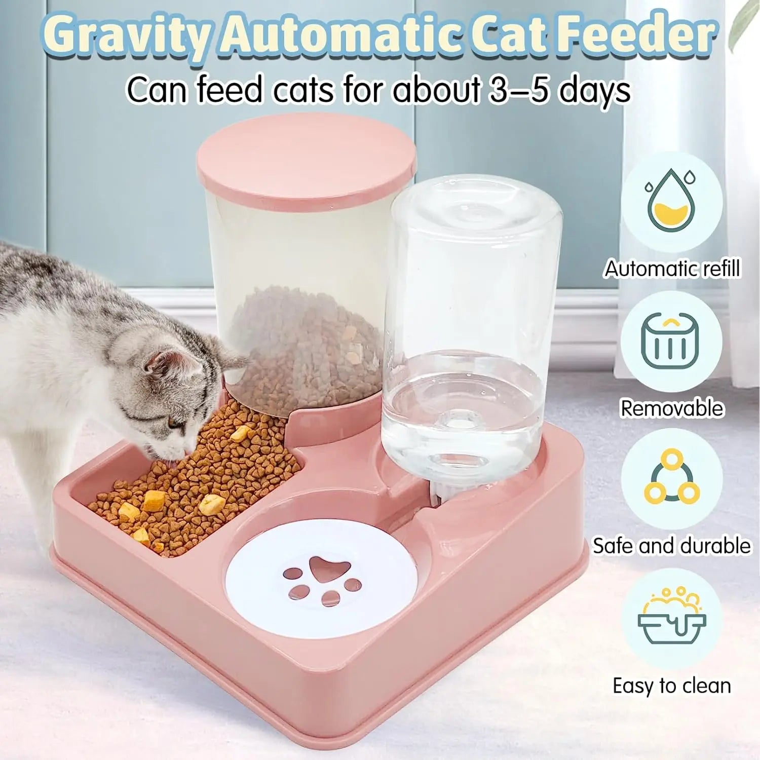 2-in-1 Automatic Pet Feeder & Waterer A0325