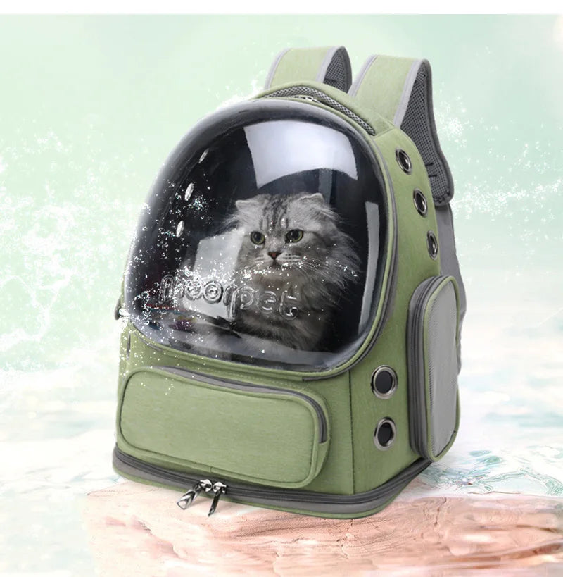 Transparent Pet Backpack Breathable Travel Carrier A0448