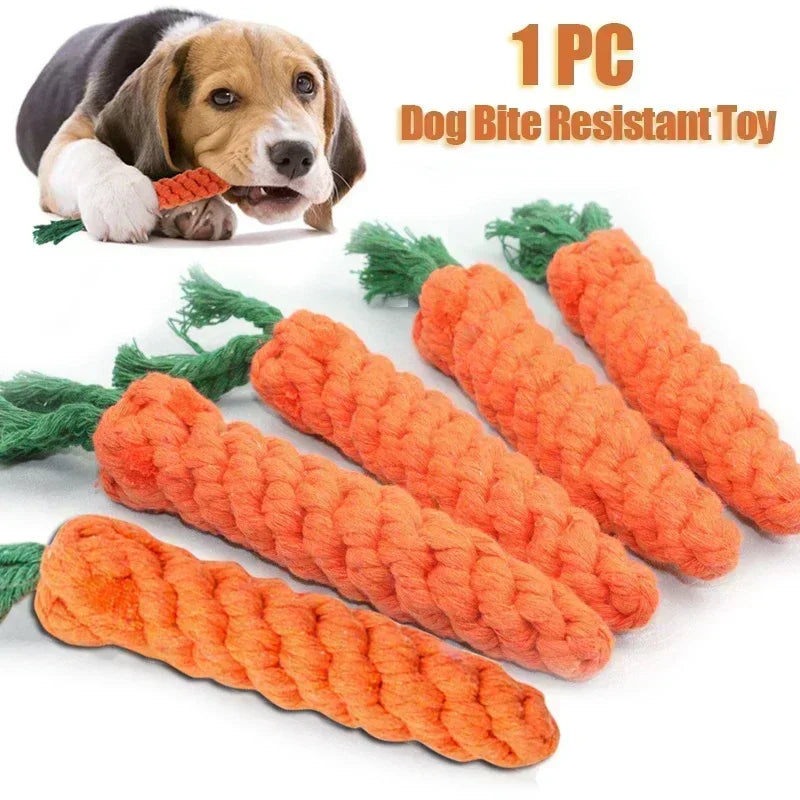 Carrot Rope Toy – Durable Chew for Dogs A0215