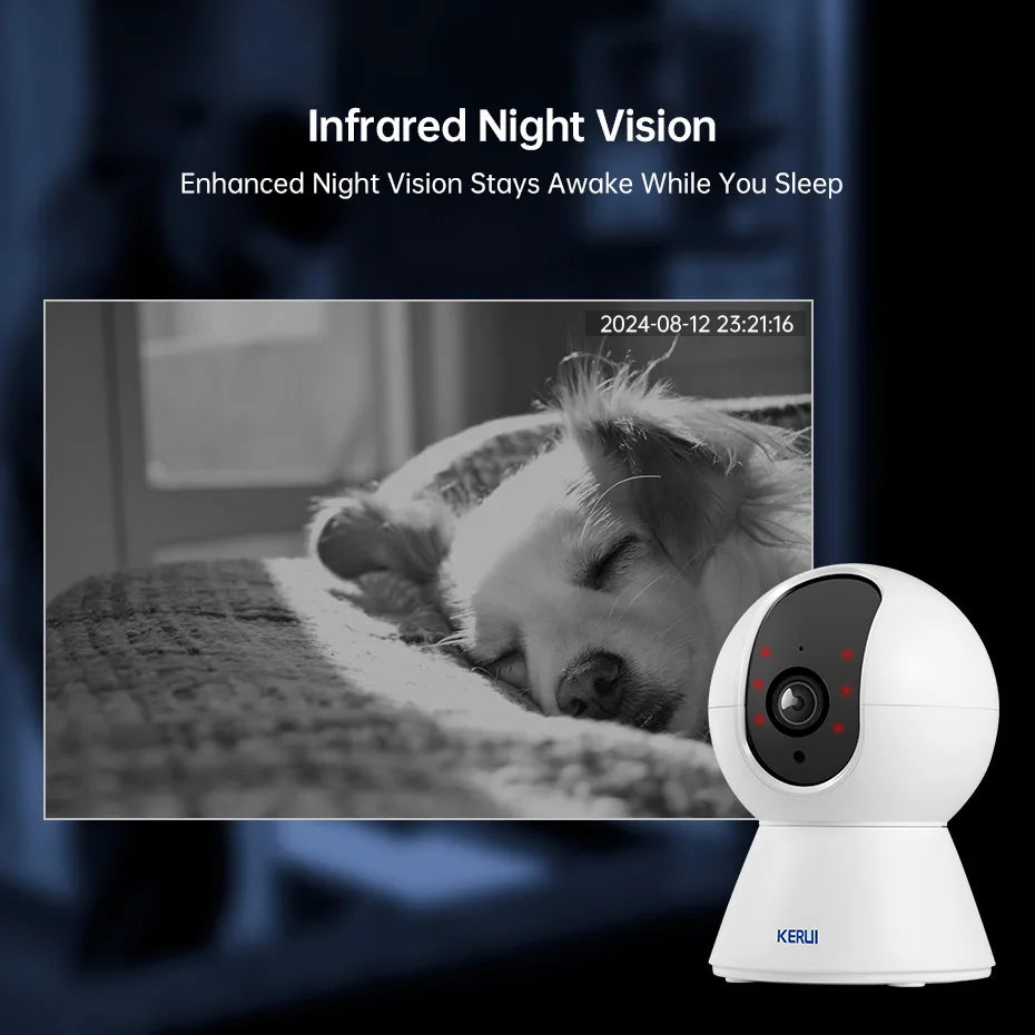 WiFi IP Pet Camera 4K 8MP HD Night Vision AI Alerts A0298