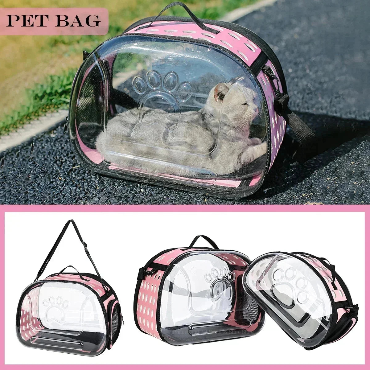 Transparent Pet Carrier Bag A0445