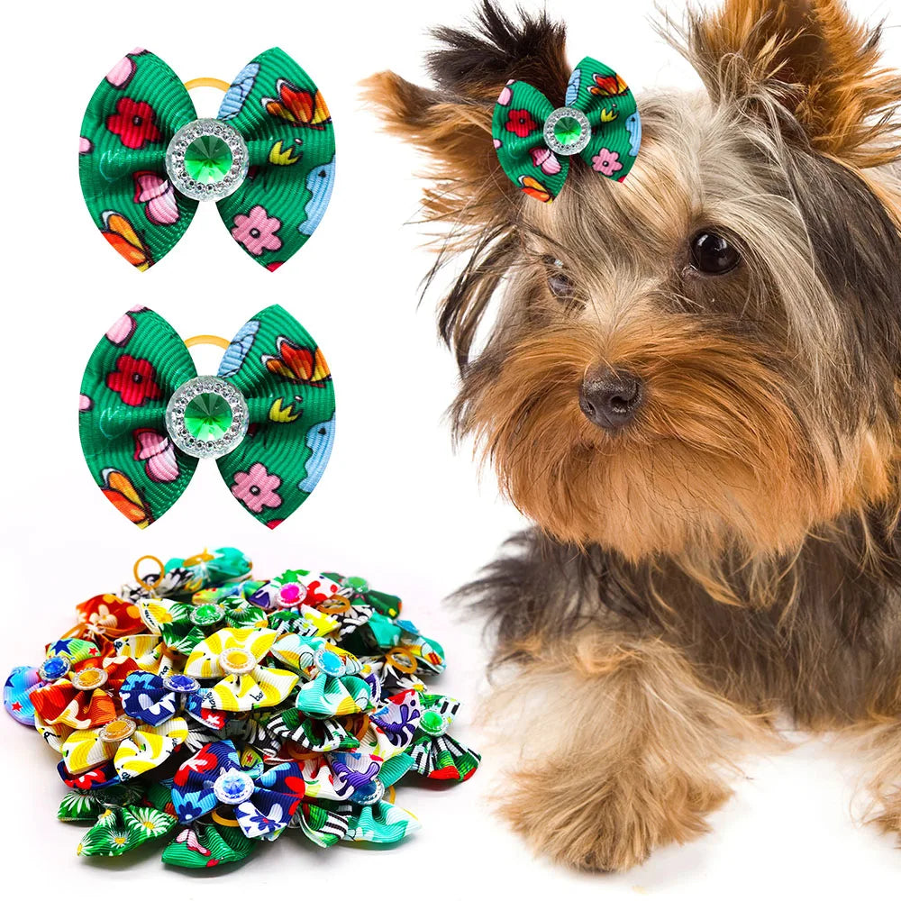 20pcs Summer Dog Hair Bows A0442