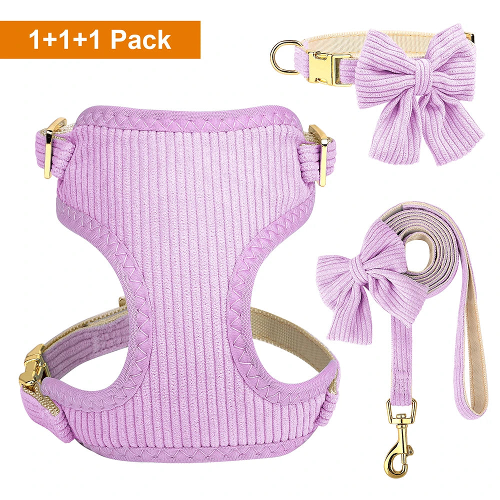 Bowknot Dog Harness Set A0034