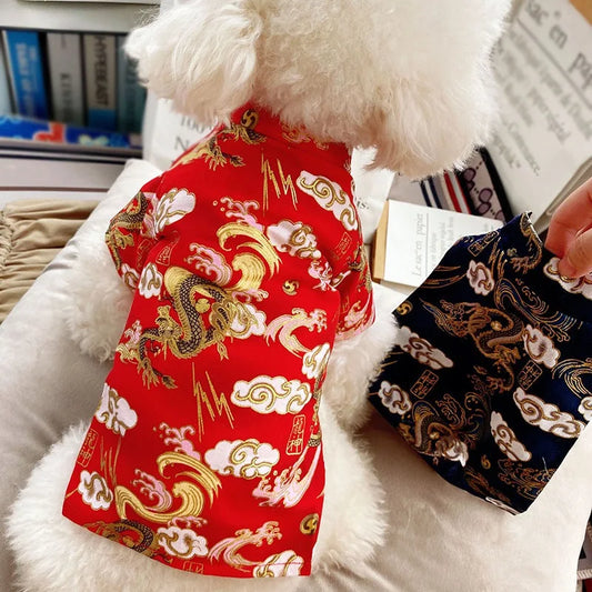 Winter Chinoiserie Dog Jacket A0035