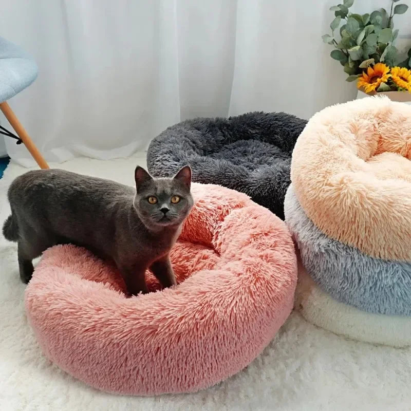 Round Plush Cat Bed A0050